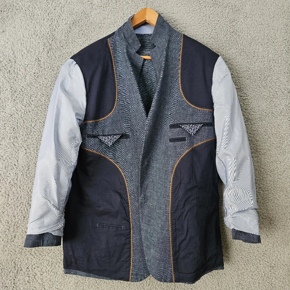 Rodd & Gunn Men's Blue Linen Blazer L Large Sport Fit 2-Button Jacket Sport Coat - Picture 6 of 15